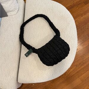 Wild Fable Black Textured Shoulder Bag